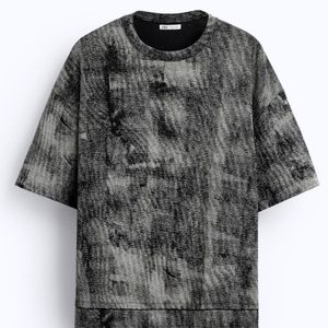 Zara Men's Layered Hem Knit T-Shirt